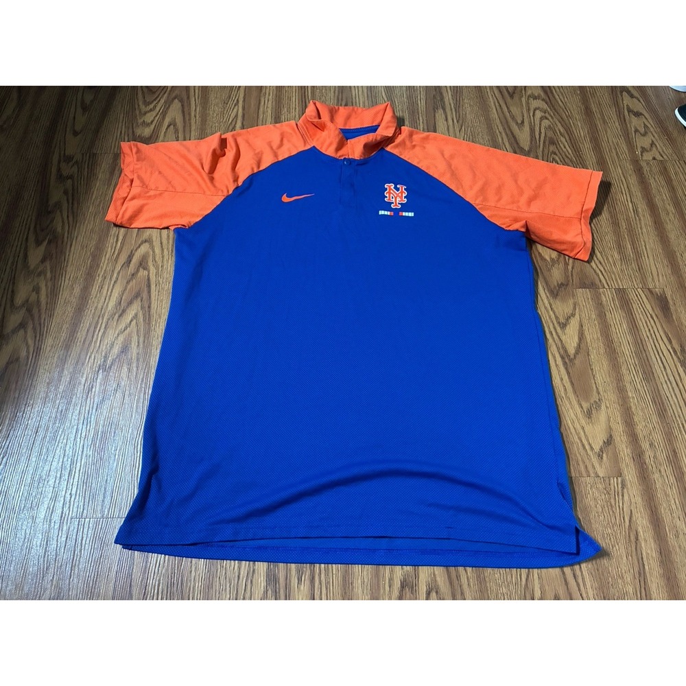 #K4 Men Nike Dri Fit XXL new York Mets Performance Polo Shirt MLB